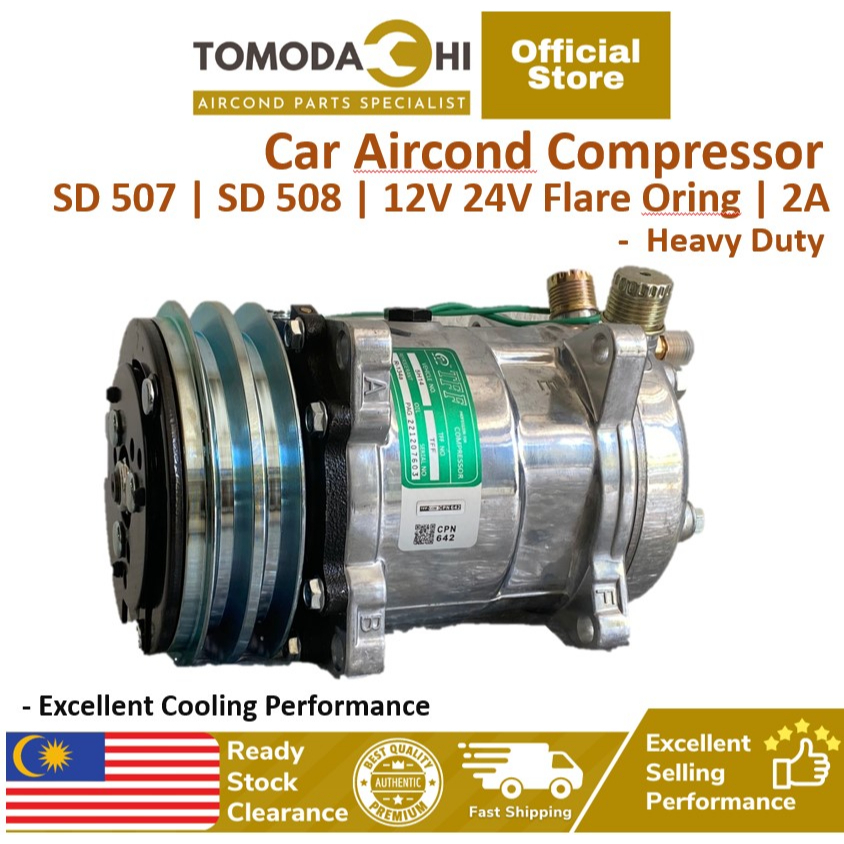 TOMODACHI Compressor Car Aircond Universal SD 507 SD 508 2A Pully 12V ...