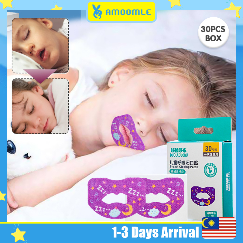 30Pcs/Box Anti-Snoring Stickers for Children Baby Night Sleep Lip Nose ...