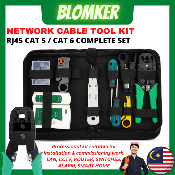 CAT5e CAT6 LAN Network Cable Tool Kit UTP Wire Stripper Test RJ45 RJ11