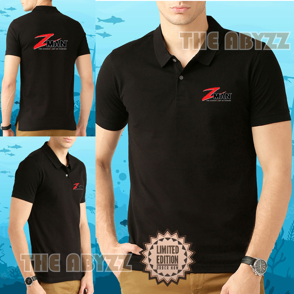 Zman Polo Collar Jigging Fisinng Casting tshirt lelaki baju