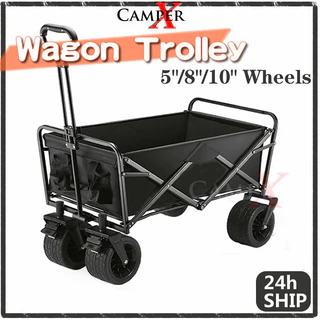 New Metal Folding Shopping Cart with Wheels Outdoor Camping
