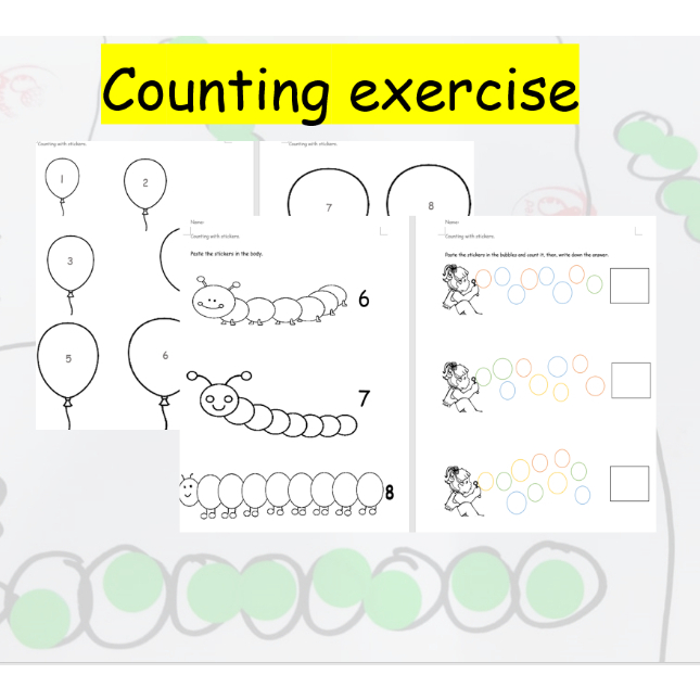 N005- Softcopy PDF - Counting With Stickers Exercise PDF Template ...