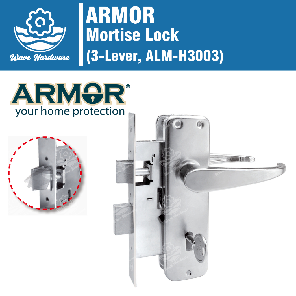 ARMOR 3 Lever Mortise Lockset (ALMH3003) Shopee Malaysia