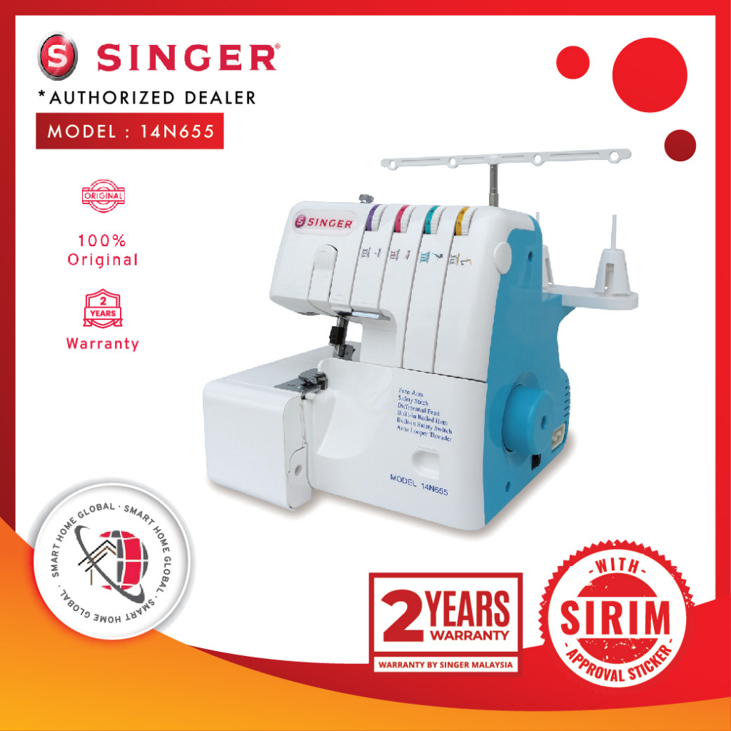 *Bubble Wrap* Singer 14N655 Portable Overedge Sewing Machine *Ready ...