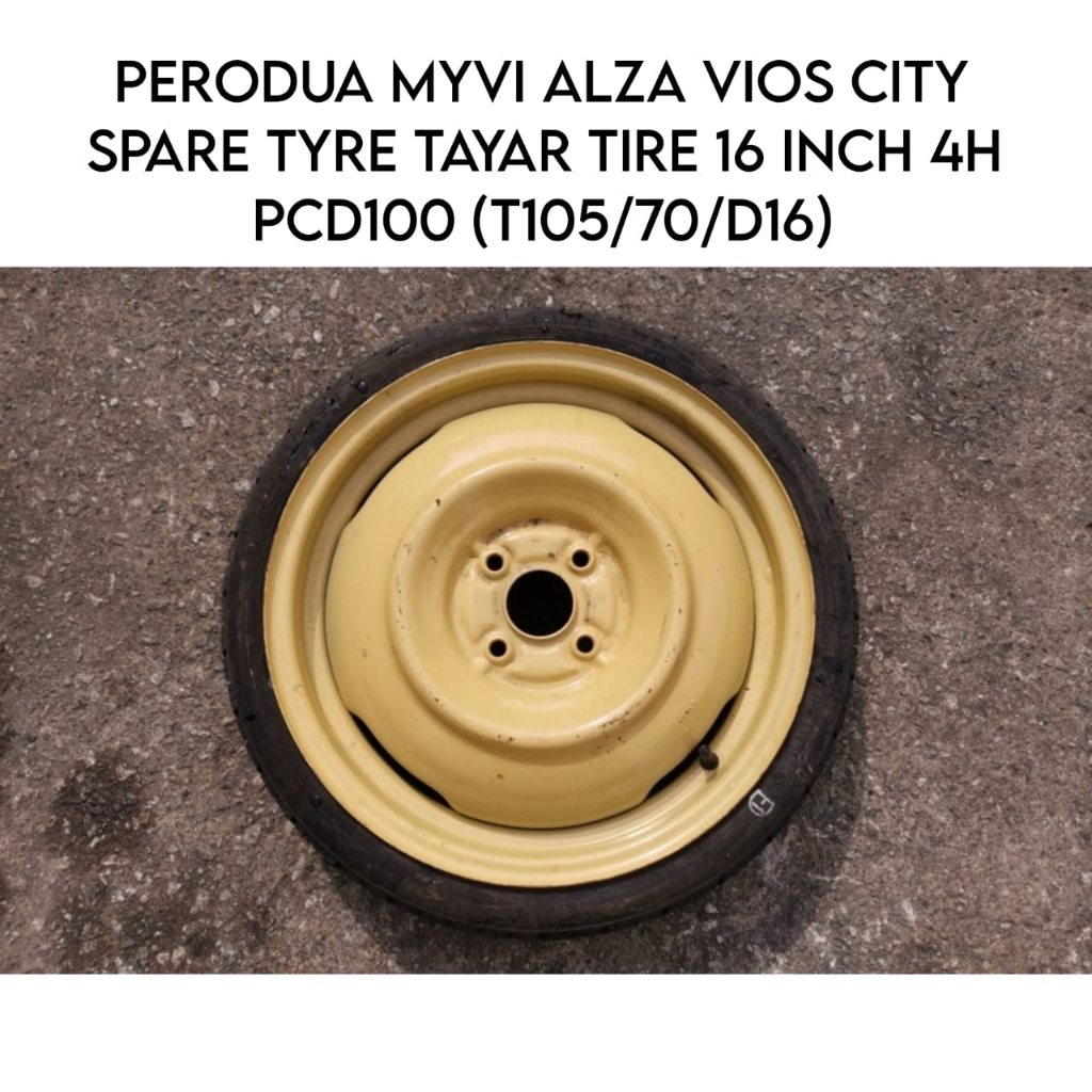 Spare Tyre Perodua Myvi Alza Vios / Honda City Jazz Fit 16 Inch 4H