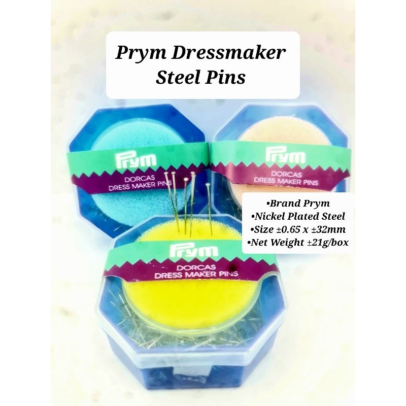 Prym Dress Maker Mild Steel Pins (±21g/box) Top Cushion Foam Better ...