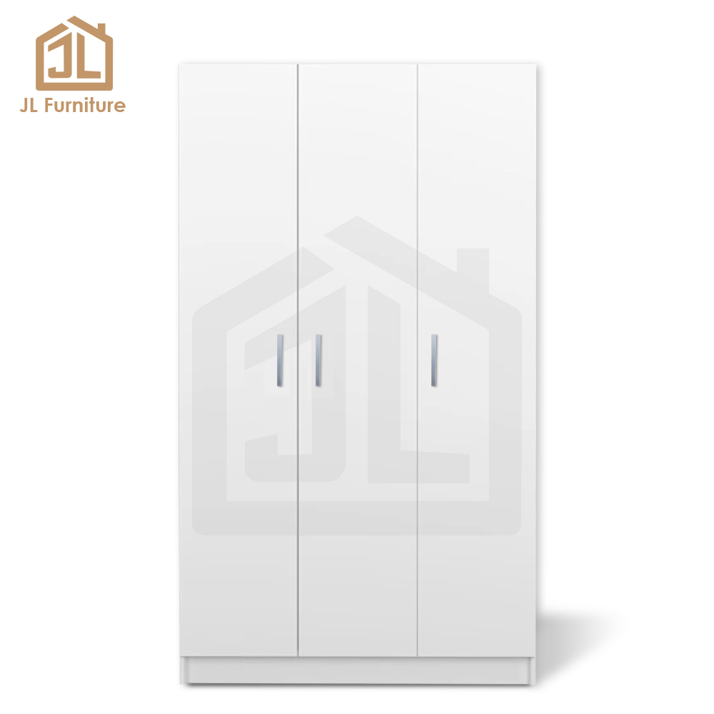 JL Furniture 2 / 3 Door Wooden Wardrobe Bedroom Wardrobe Almari Baju