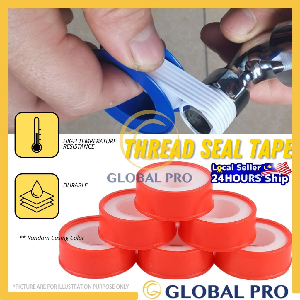 7.5 MTR PTFE Thread Seal Water Tape Pipe Tape Paip Tape Putih Plumbing