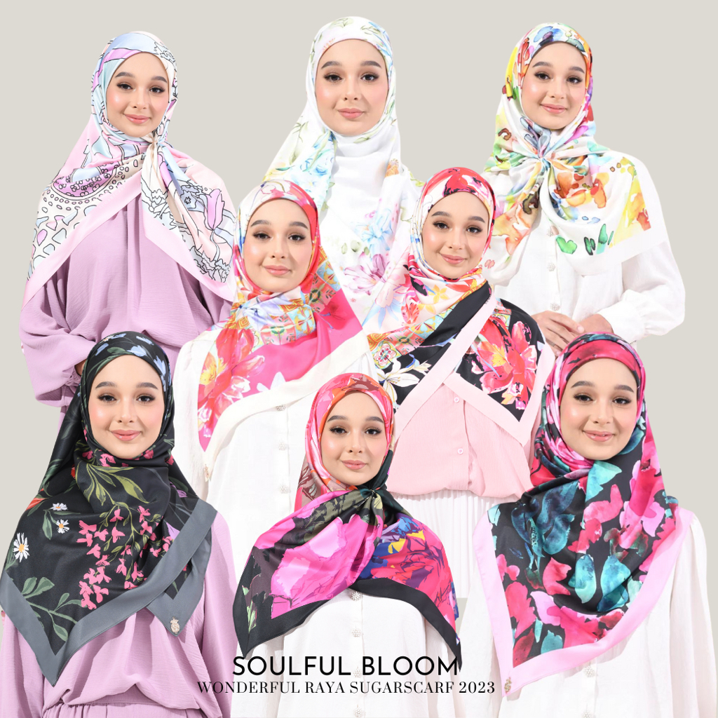 Sugarscarf Mixed Satin Silk Square Scarf 45'' ( Readystock) | Shopee ...