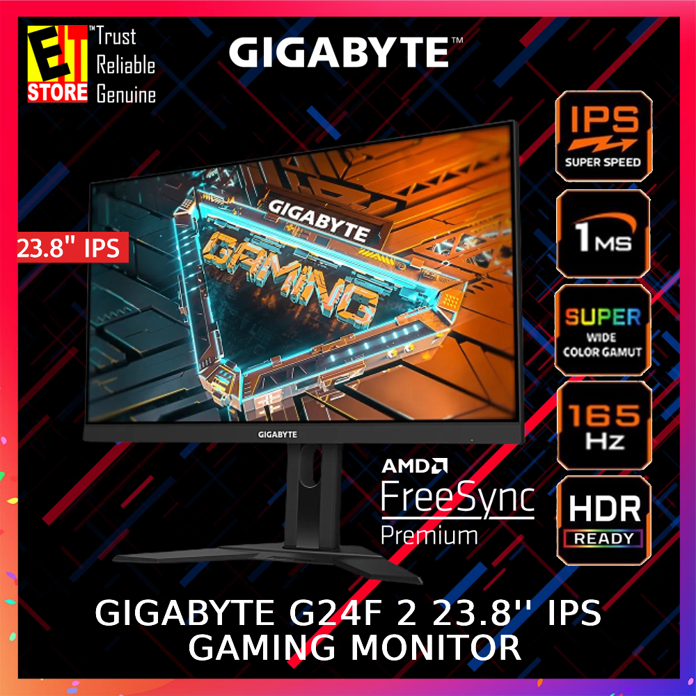 Monitor Gamer GIGABYTE G24F-2  24″ PULGADAS, Full HD 1080p, 165hz, 1ms,  Adaptative Sync – All Technologycs