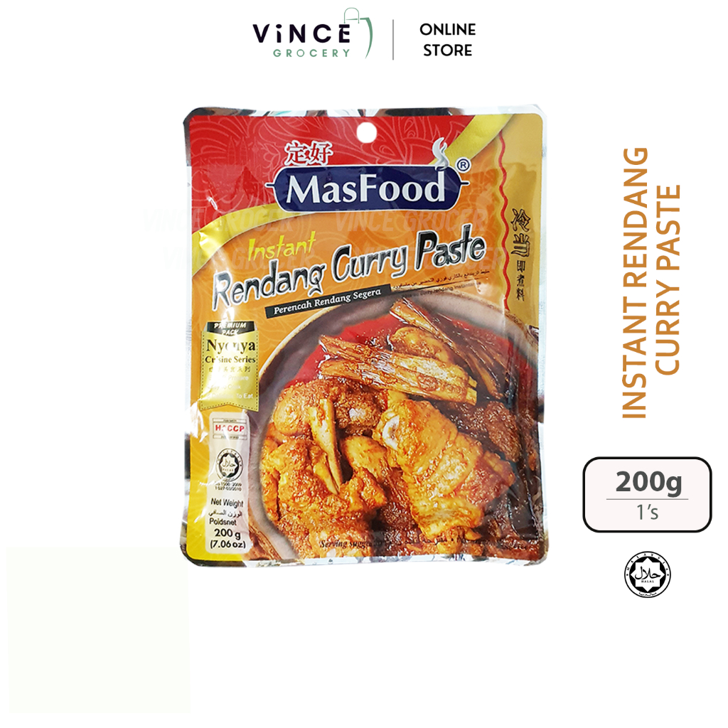 MASFOOD Instant Rendang Curry Paste | Perencah Rendang Segera | 定好 ...
