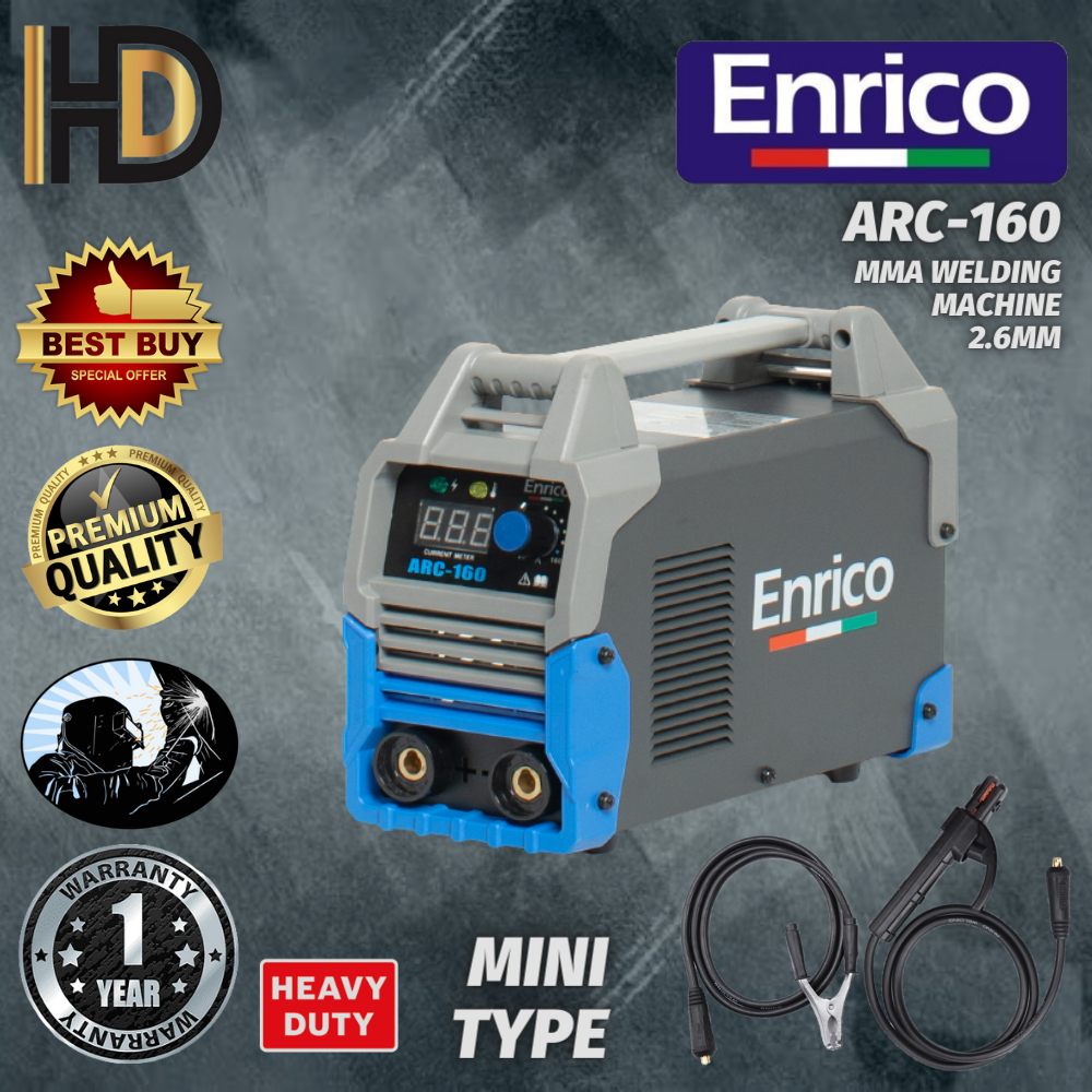 ENRICO ARC160 1 Phase Inverter Welding Machine 2.6MM / MMA Type / IGBT