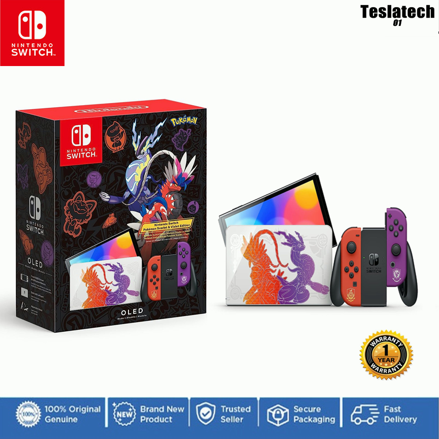 (Ready stock)Nintendo Switch OLED Model: Pokémon™ Scarlet Violet  Edition-1 year warranty
