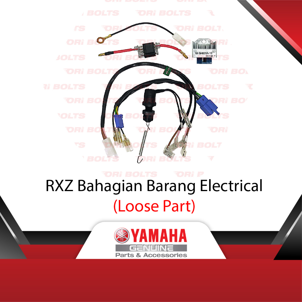 Yamaha Original Rxz Barang Api Brake Switch Wire Horn Socket Lampu Fuse Holder Rectifier Katab 2716