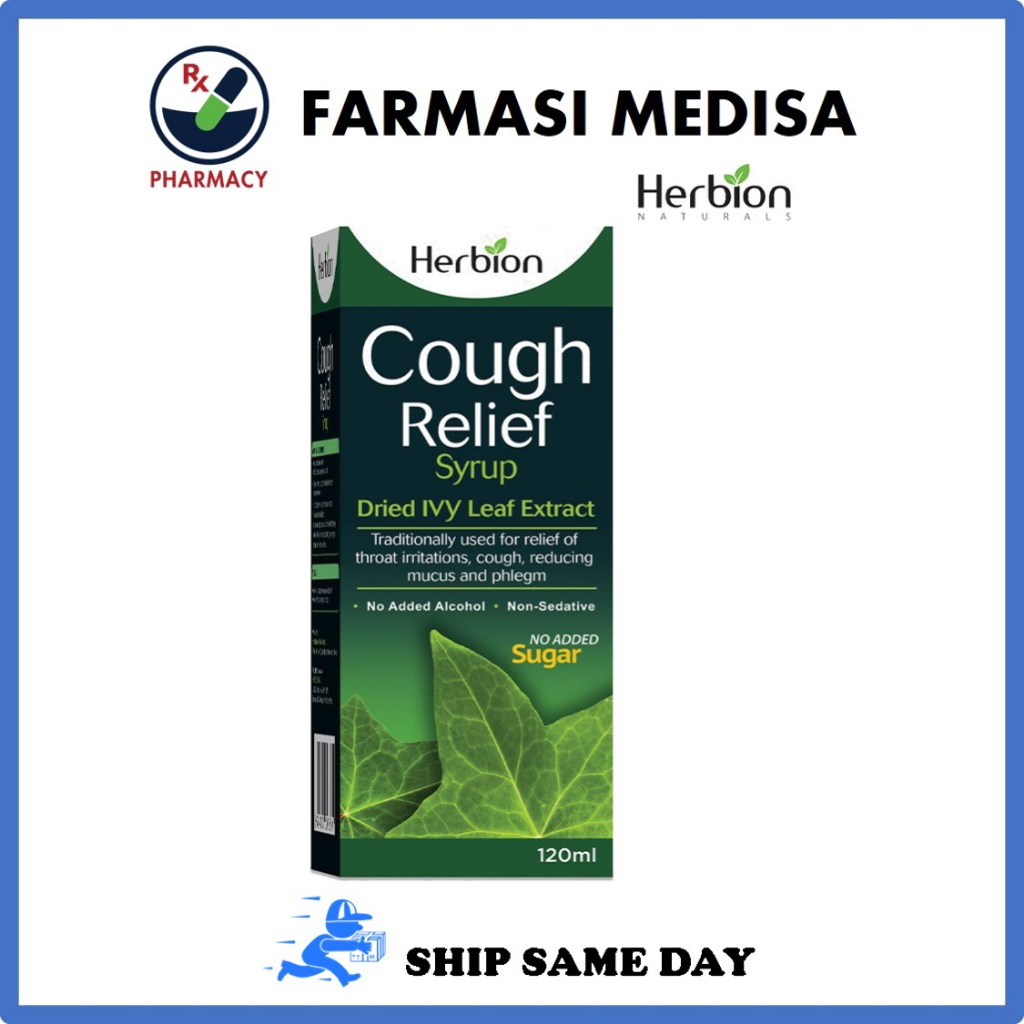 (SHIP SAME DAY) Herbion Cough Relief Syrup Dried Ivy Leaf Extract 120ml