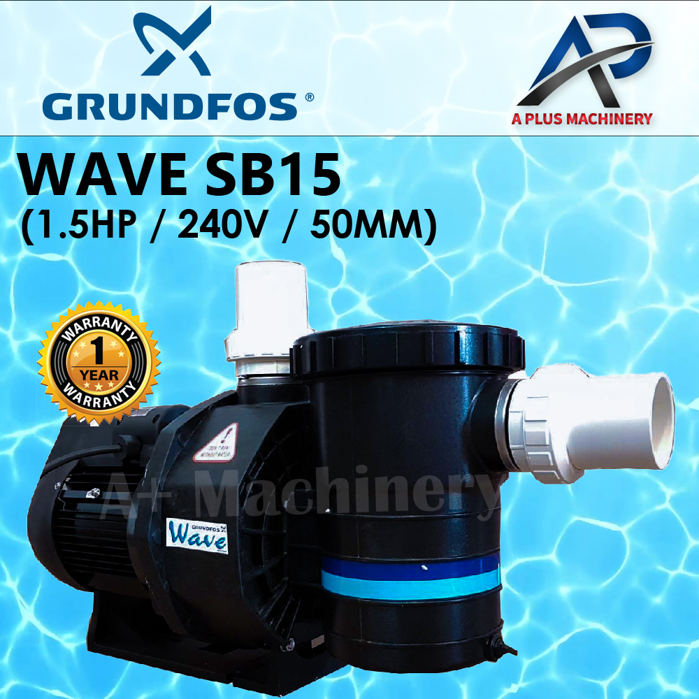 Grundfos Swimming Pool Pump Wave SB15 (1.5HP) Single Phase, 50Hz 220