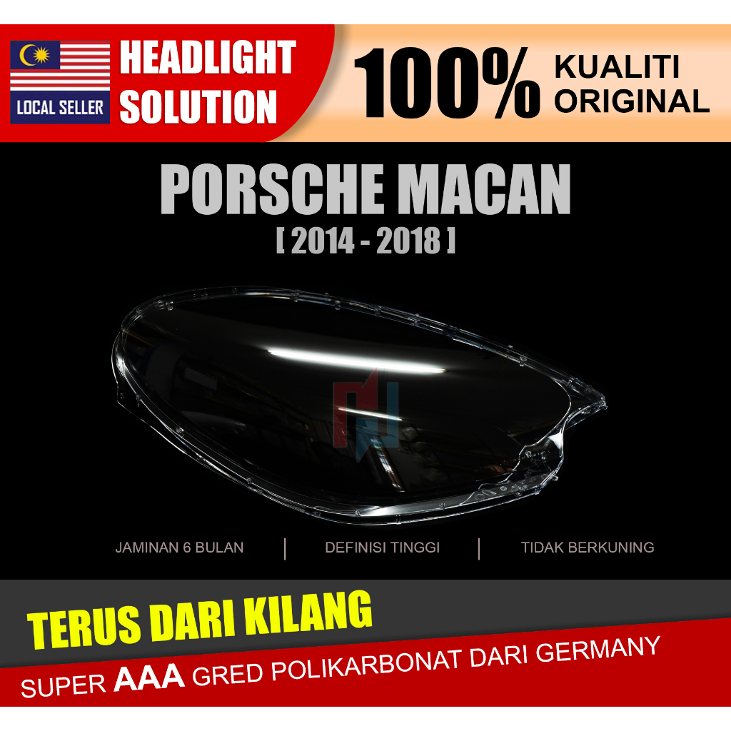 PORSCHE MACAN 14 15 16 17 18 HEADLIGHT COVER/HEADLAMP COVER/HEADLIGHT