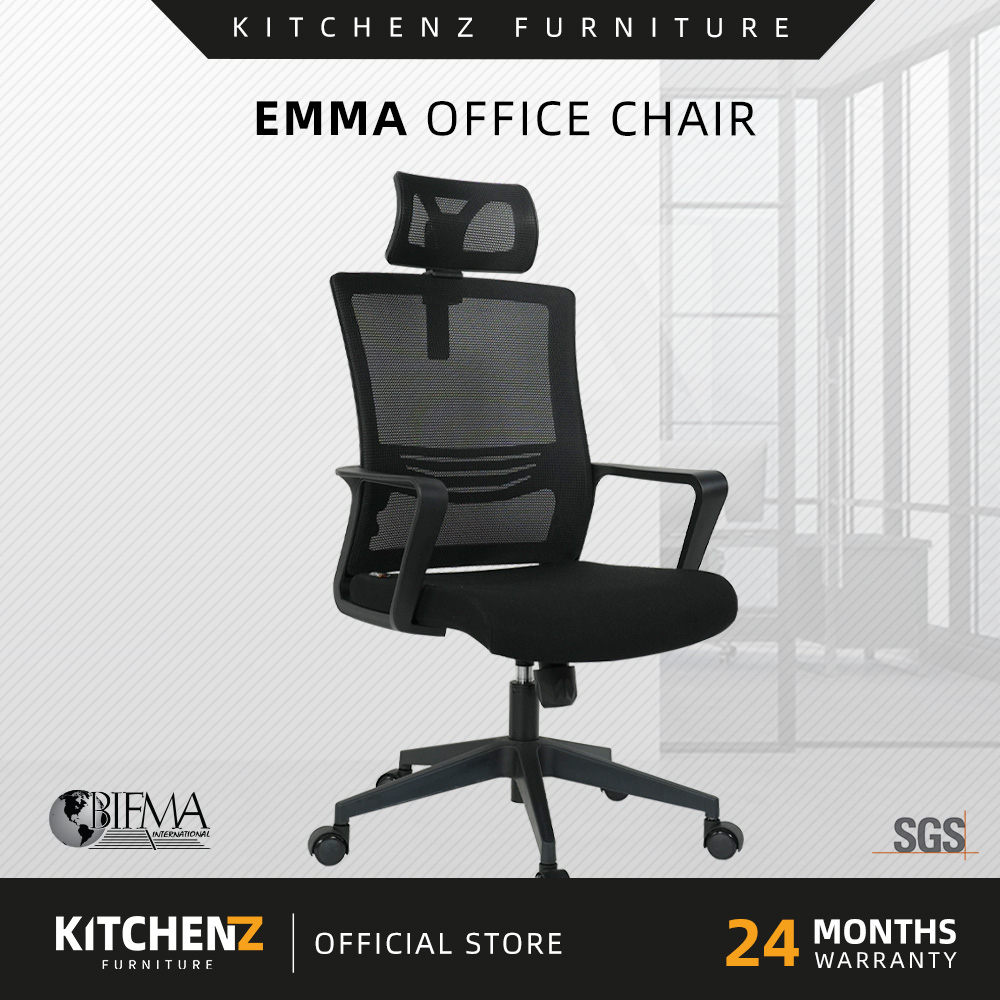 KitchenZ Emma Office Chair Ergonomic Chair Executive Chair Mesh High