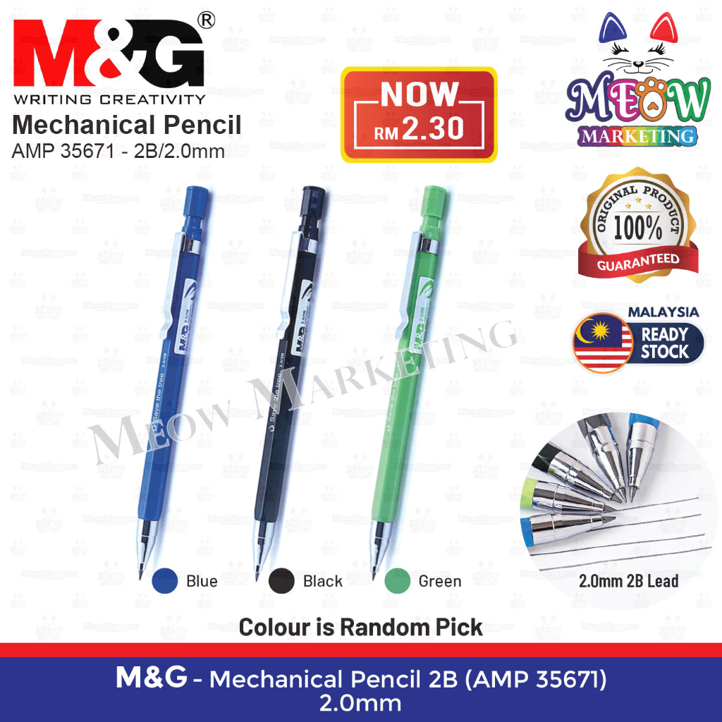 M&G 2B Mechanical Pencil AMP35671 - 2.0mm | Shopee Malaysia