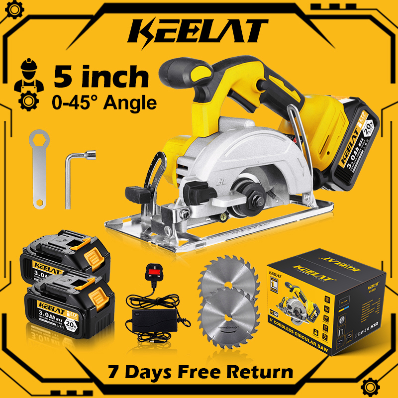 KEELAT Circular Saw Machine Brushless Cordless Circular Saw 5" Circular