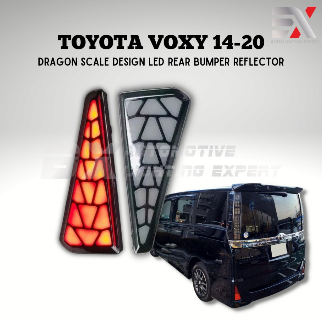 Toyota Voxy 14-20 REAR BUMPER REFLECTOR - DRAGON SCALE DESIGN | Shopee ...