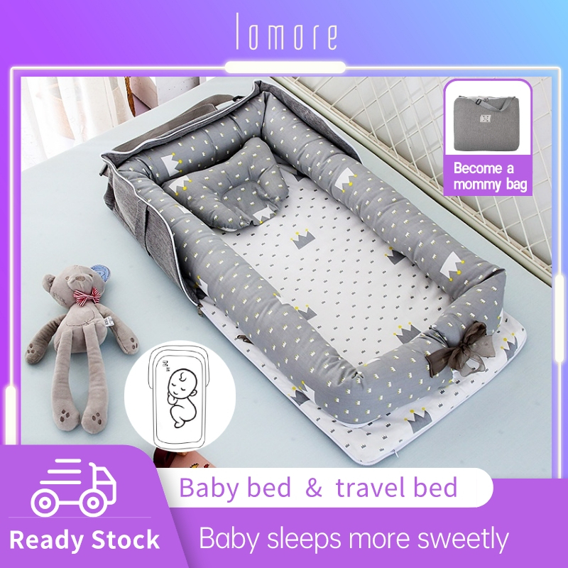 Cotton Baby Bed Baby Nest Portable Crib Bumper Newborn Sleep Travel Bed