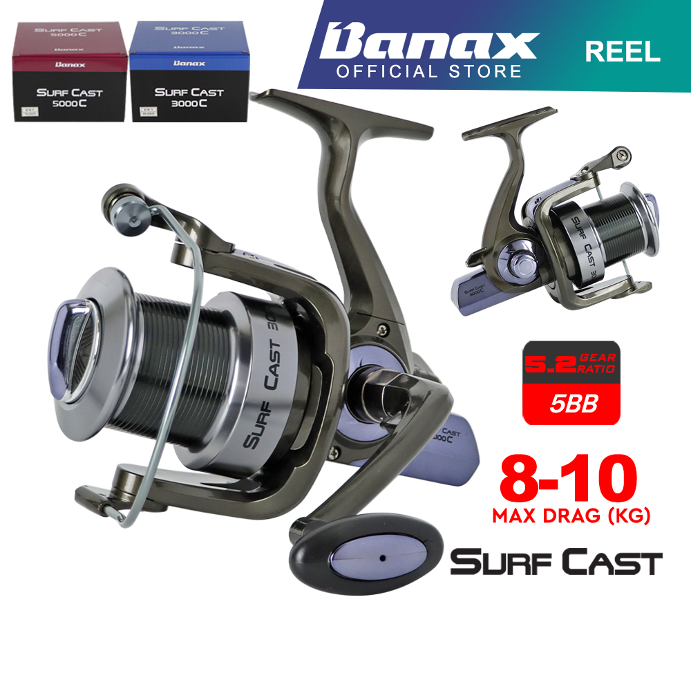 banax fishing reels malaysia Banax Surf Cast 8-10kg Maxdrag Fishing Reel Surf Reel Long Cast Saltwater