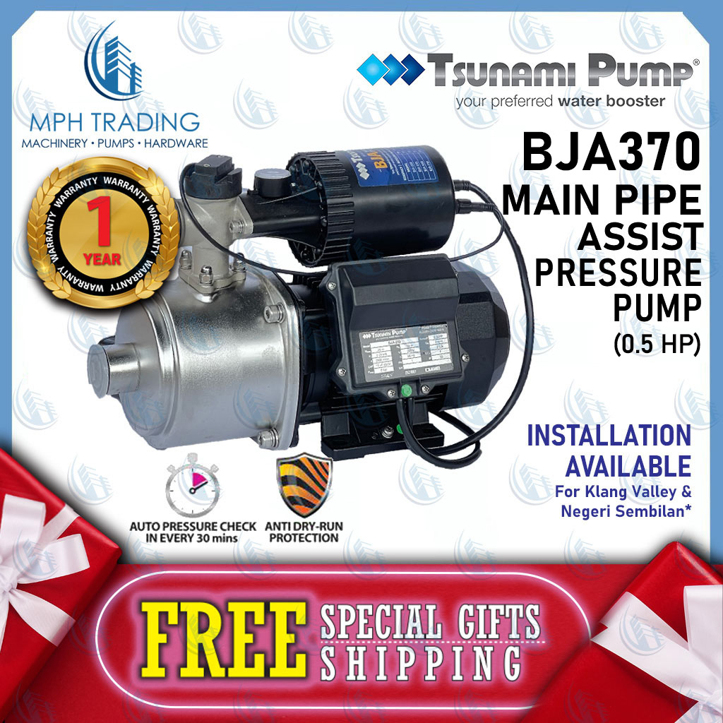 Tsunami BJA250 370 550 750 Automatic Water Pump Pam Air Stainless Steel