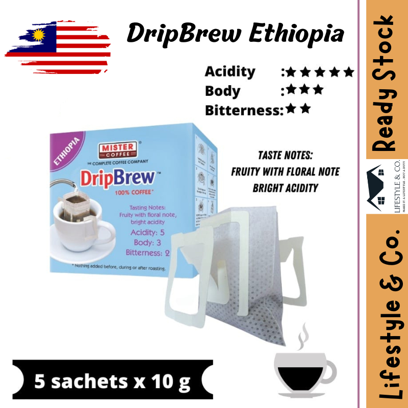 [MISTER COFFEE] High Quality Coffee Japanese Style Drip Brew( Ethiopia ) 5 x 10g sachets in a