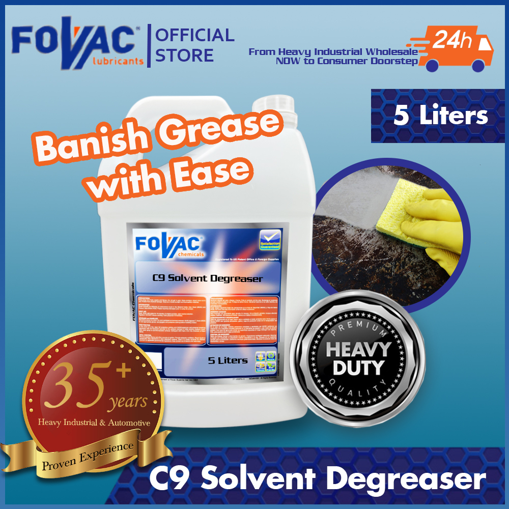 FOVAC C9 Solvent Degreaser/ Heavy Duty Degreaser/ Removes oil sludge