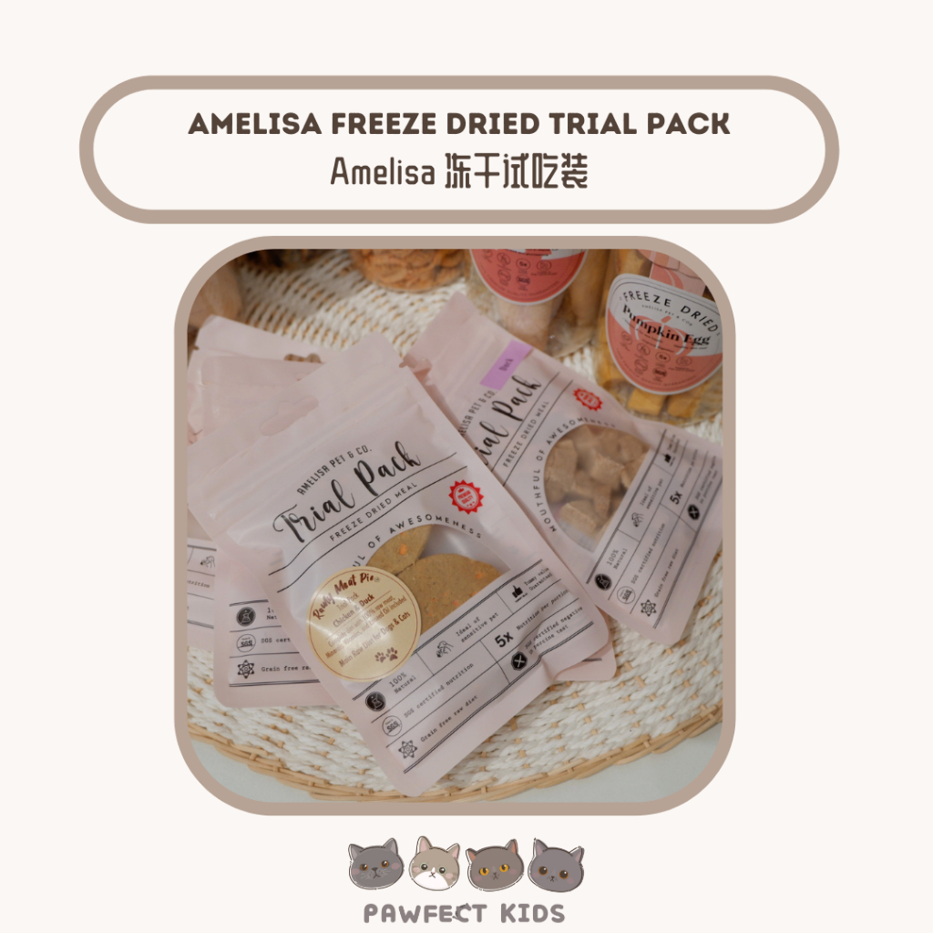 Amelisa Pet & Co. Freeze Dried Pet Treats Trial Packs (10g) (Main Meal