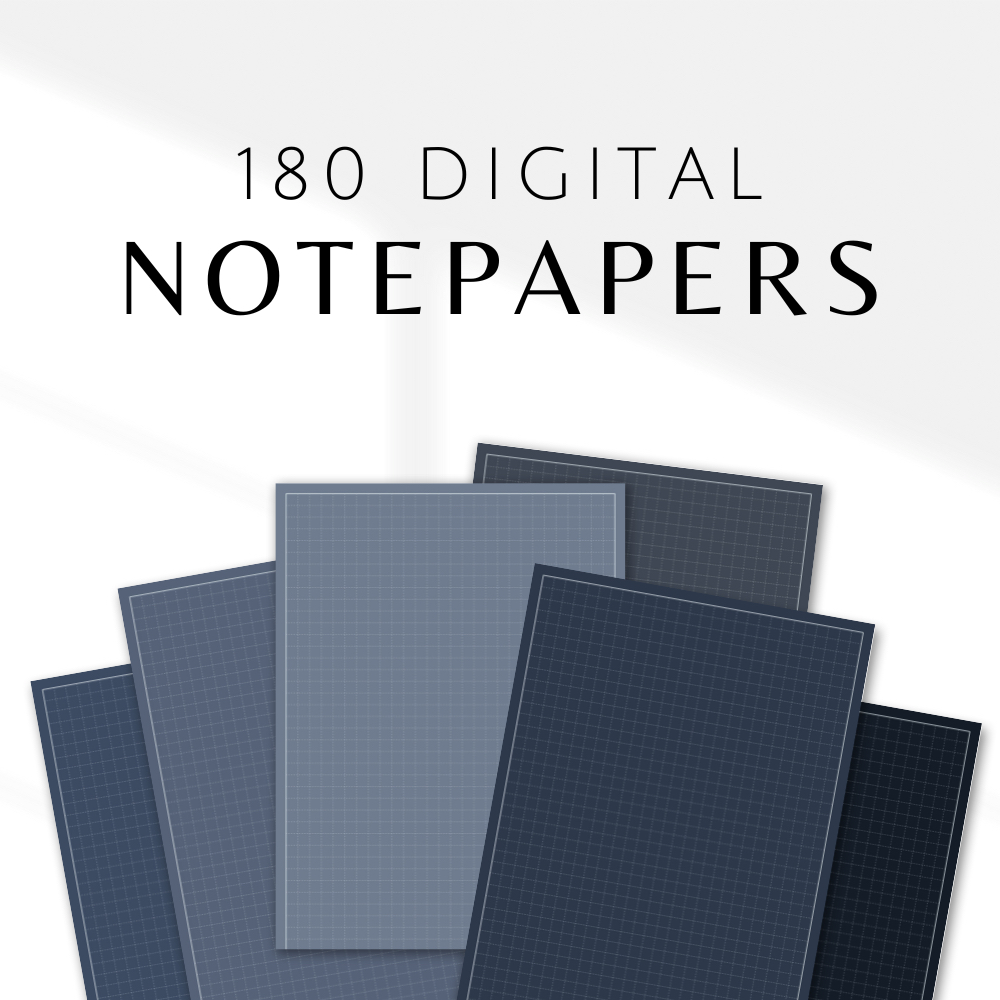 Digital Notepapers // 180 pages // for Digital Planner Journal // for ...
