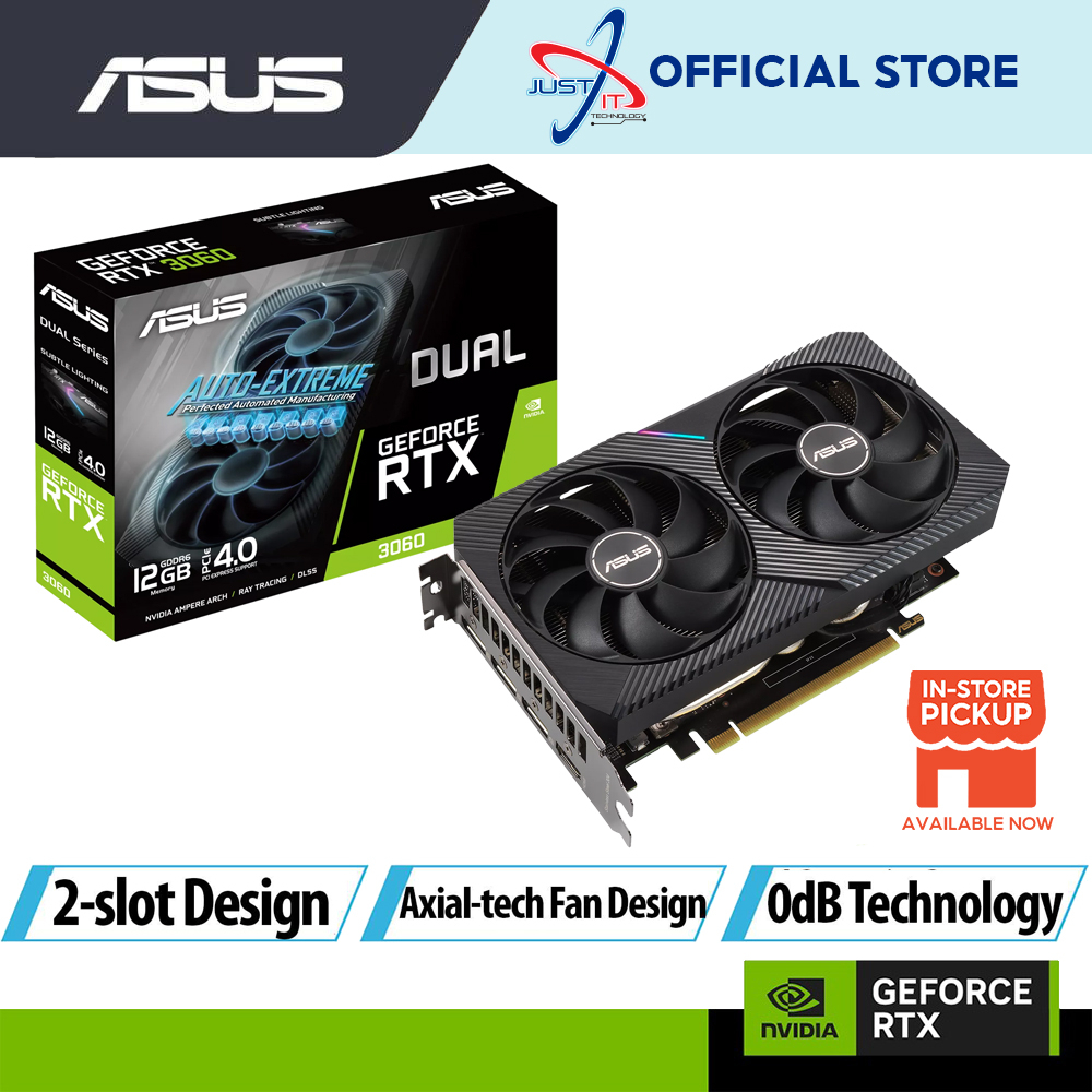 ASUS DUAL RTX3060-12G-V2 RTX3060 12GB DDR6 Graphic Card | Shopee Malaysia