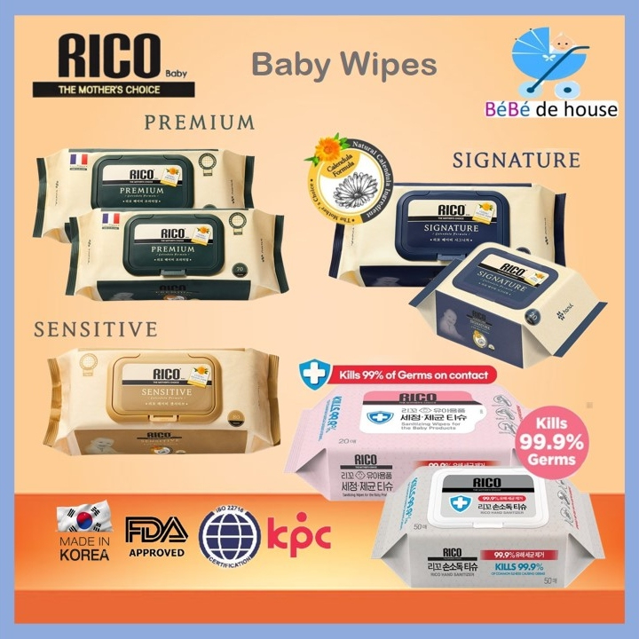 RICO Baby Wipes Premium / Signature / Sensitive / Sanitizer / Hand