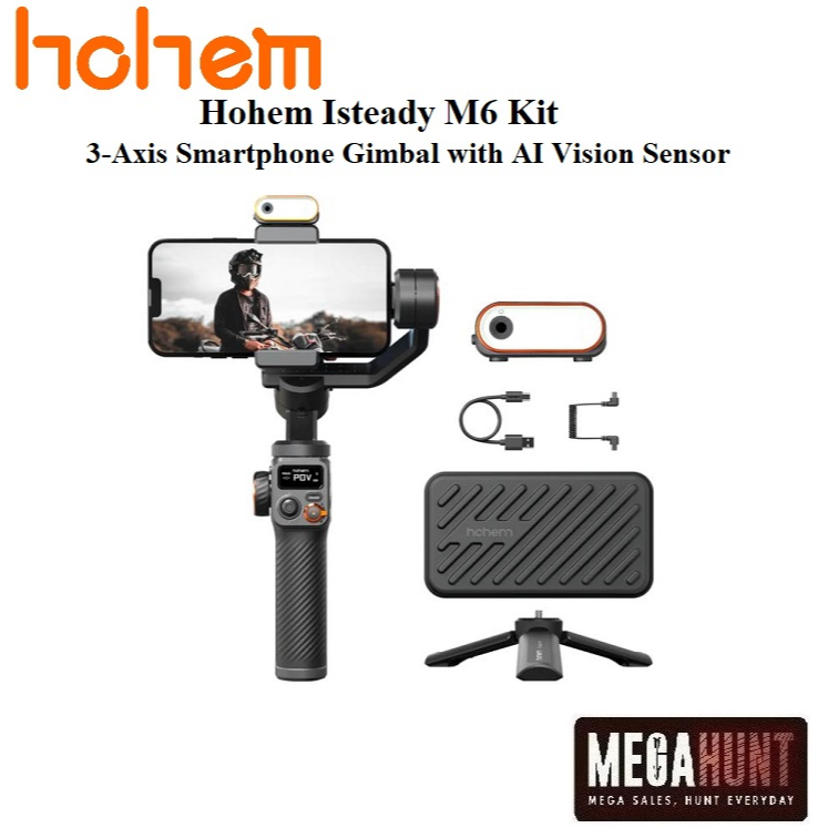 Hohem iSteady M6 Smartphone Gimbal Kit with Magnetic AI Vision Sensor LED  Light – CXG