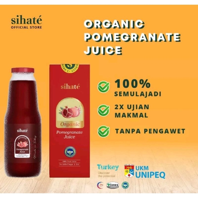 NEW PACKAGING JUS DELIMA ORGANIK SIHATE POMEGRANATE JUICE ORGANIC 1 ...