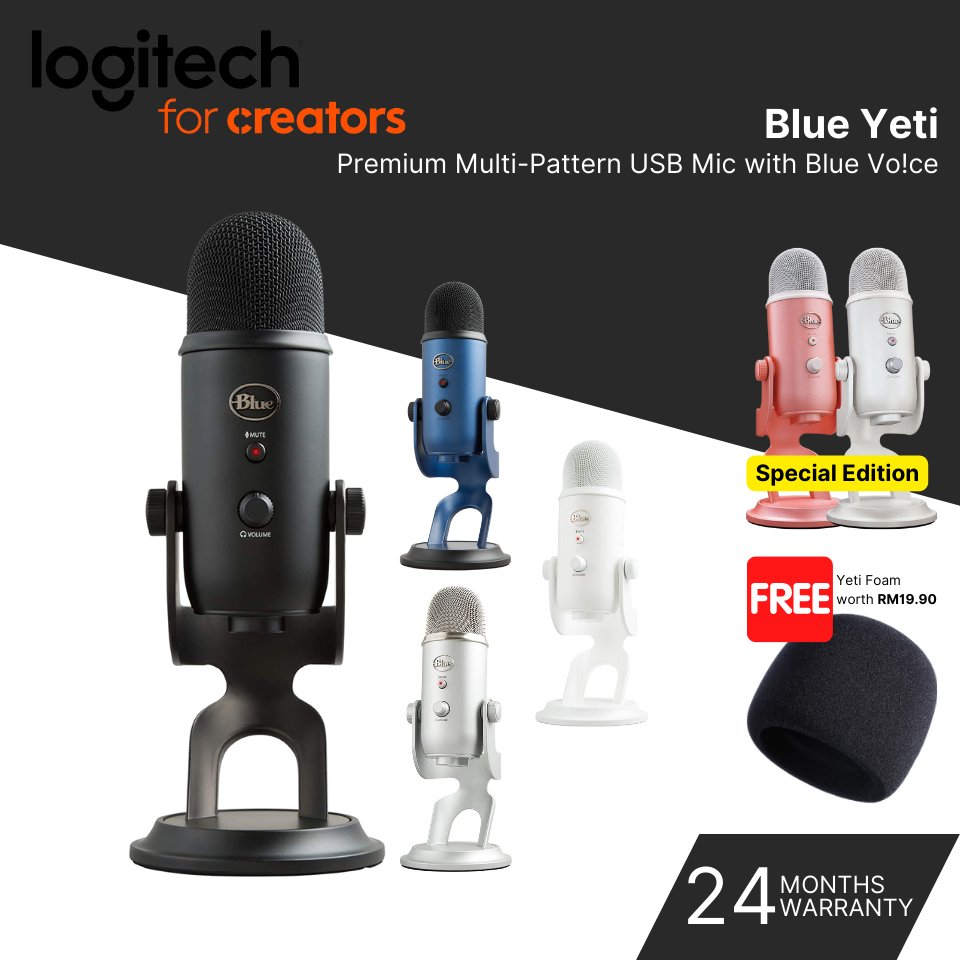 Yeti - Premium Multi-Pattern USB Microphone with Blue VO!CE