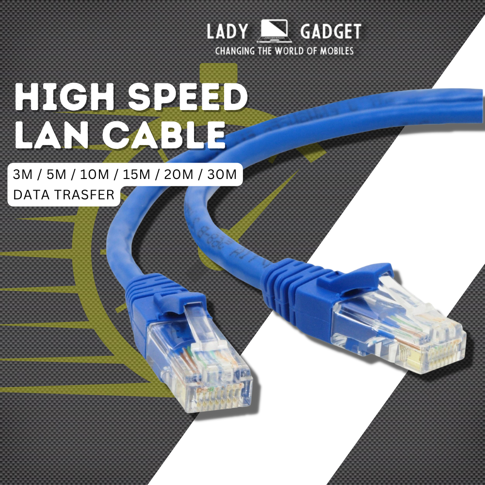 3M 5M 10M 15M 20M 30M 1000mbps Cat6 Lan Cable RJ45 Cable Network Cable  Gigabit Ethernet Cable computer High Speed