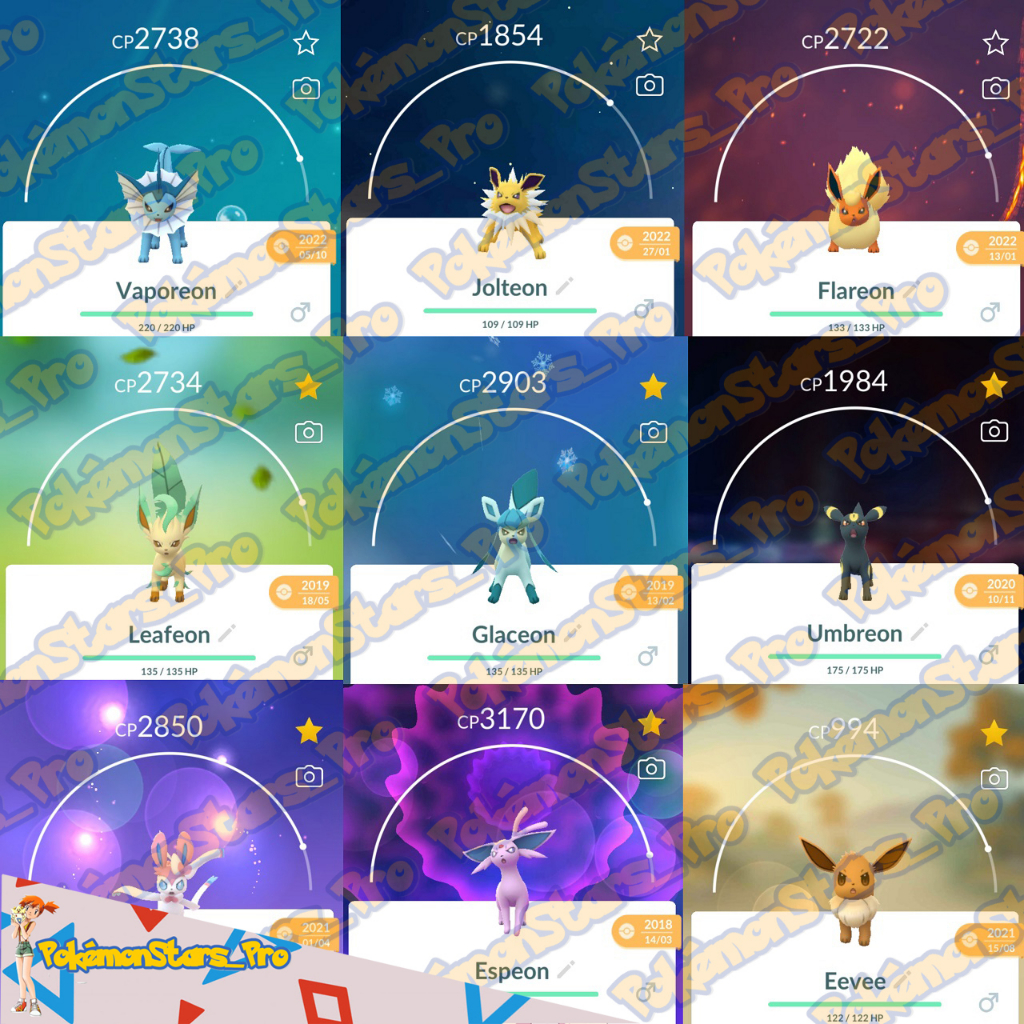 Pokemon GO Eeveelutions Trade Vaporeon Jolteon Flareon Leafeon Glaceon
