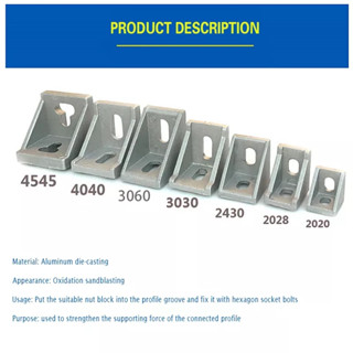 Gusset Element Corner Fitting L Bracket Angle Connector 1720 2028 3030 ...