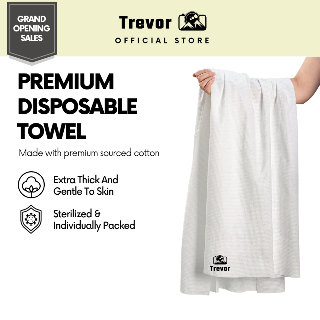 TREVOR Premium Disposable Towel - Extra Thick Sterilized Face Bath ...