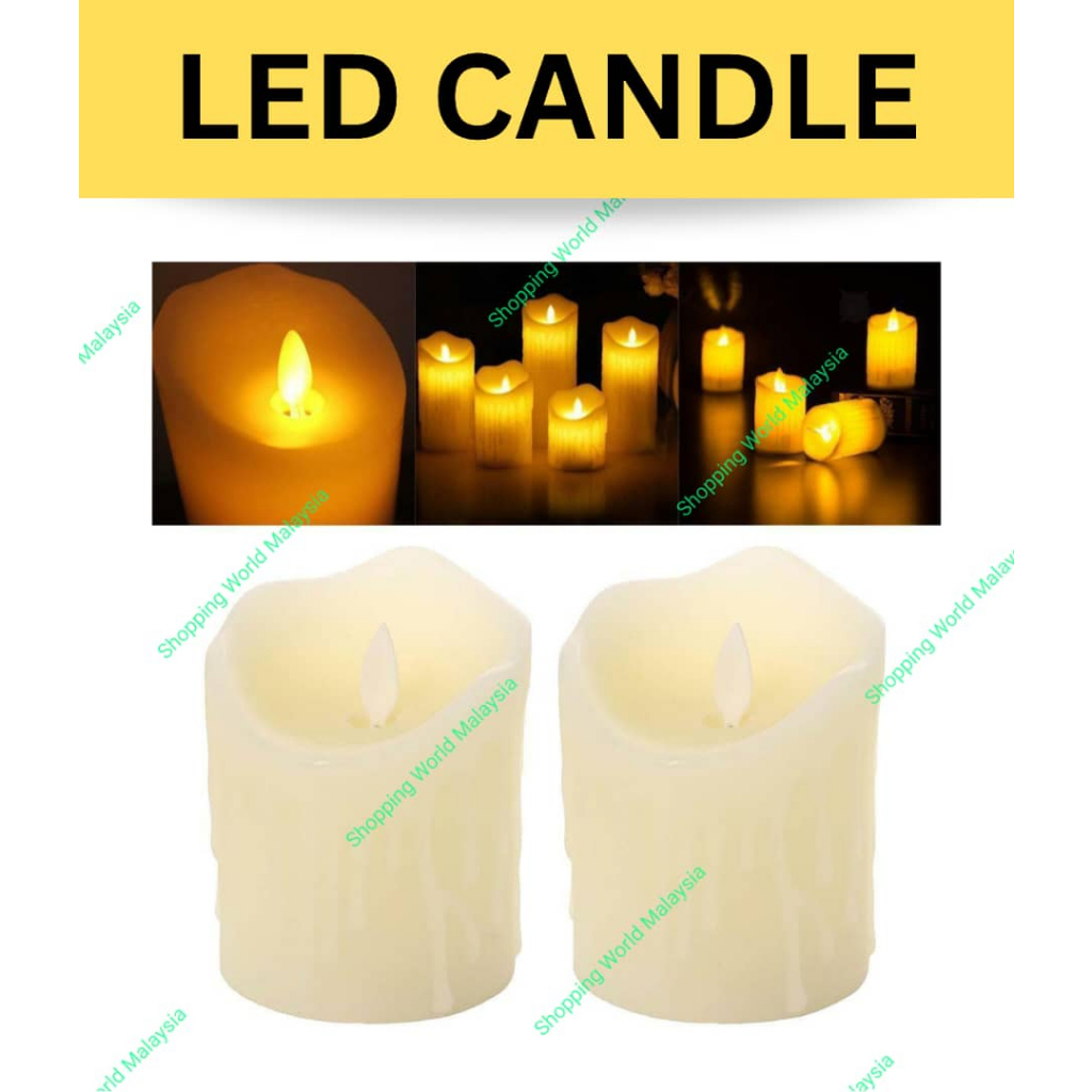 LED Swinging Candles Flameless Candle For Home/Room Decoration | Shopee ...
