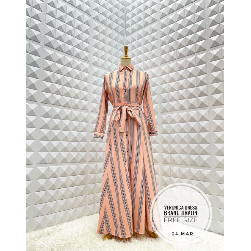 Seroja Veronica Dress Muslimah Long Dress Labuh Longgar Kembang Elegant Floral Shopee Malaysia 4063