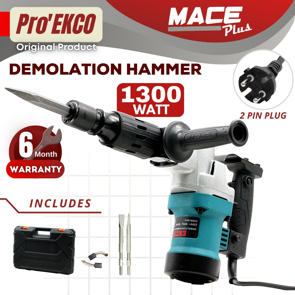 PRODIY HM0810 1300W Hex Demolition Hammer Pick Break Concrete Electric