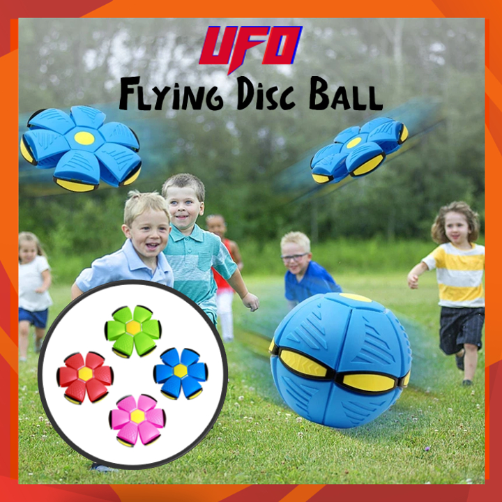 Flying UFO Flat Throw Disc Ball With LED Light Magic Ball Toy Kid