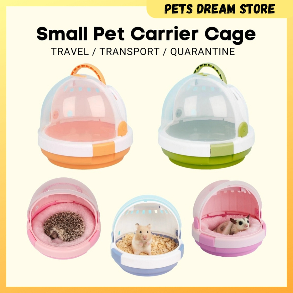 Small Animals carrier cage hamster travel cage small pet sugar glider carrier bag outdoor portable cage hedgehog Shopee Malaysia