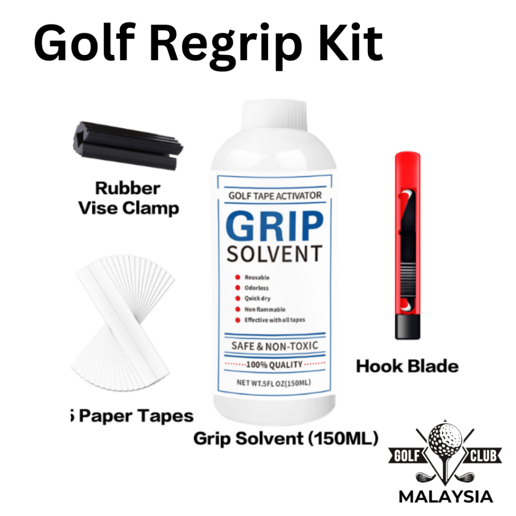 Golf Grip Regrip Professional Shaft Rubber Holder Hook Knife Solvent