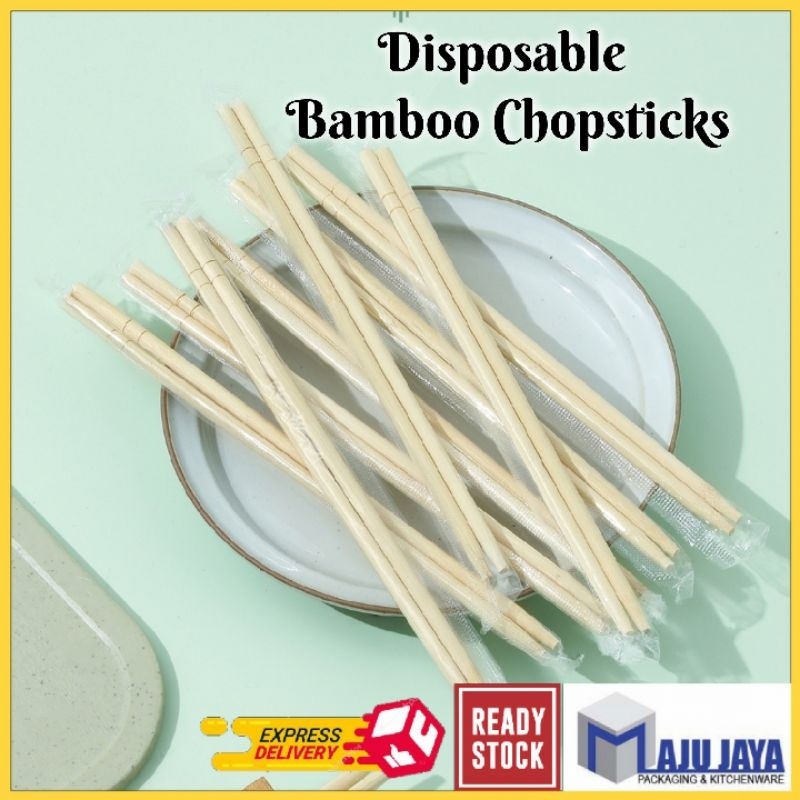 Disposable Chopsticks Bamboo hygiene 40/50pairs Chopstick Tableware Economy [Maju Jaya] Shopee