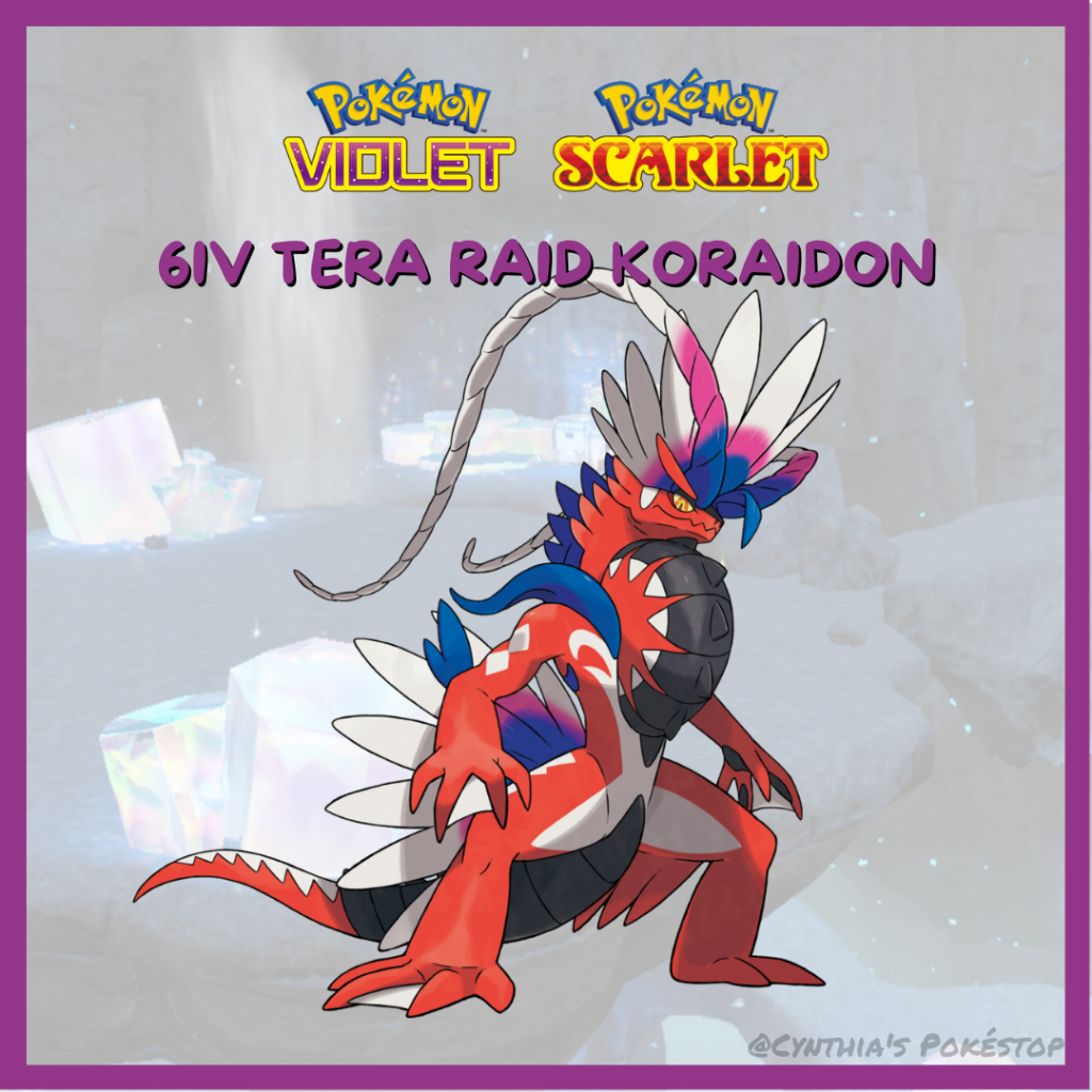 Pokemon Scarlet And Violet Tera Raid Build Koraidon 6 Ivs Max Evs Shopee Malaysia 6189