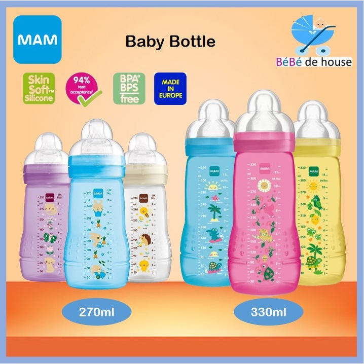 MAM Botol Susu Easy Active Baby Feeding Bottle 270ml / 330ml | Shopee ...